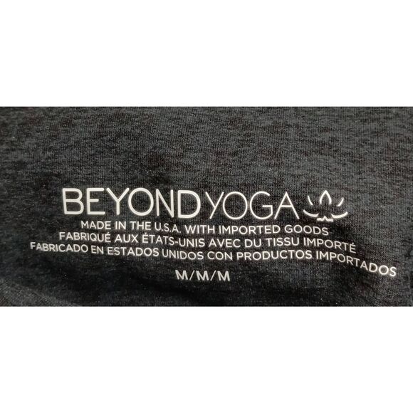 Beyond yoga womens medium high waisted velvet motion midi leggings black - Picture 8 of 11